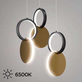 ΦΩΤΙΣΤΙΚΟ ΚΡΕΜΑΣΤΟ SYMMETRIC 1E LED 45W ΧΡΥΣΟ-ΜΑΥΡΟ Φ25X120CM
