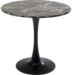 Τραπέζι Schickeria Μαύρη Μαρμάρινη Όψη 74x80x80 εκ. - Μαύρο