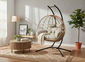 Κρεμαστή πολυθρόνα Fold Plus-Φυσικό