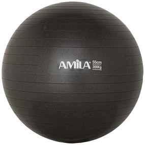 Μπάλα Κινησιοθεραπείας Amila Bulk 55cm Μαύρη 48412