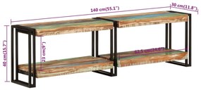 vidaXL Έπιπλο Τηλεόρασης 140 x 30 x 40 εκ. από Μασίφ Ανακυκλωμένο Ξύλο