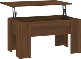 vidaXL Τραπεζάκι Σαλονιού Καφέ Δρυς 79x49x41 εκ. Επεξεργασμένο Ξύλο
