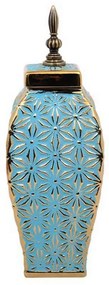 Βάζο Κεραμικό 08-122-197 14x14x39cm Ciel-Gold Ceramic