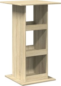 vidaXL Τραπέζι Μπαρ με Ράφια Sonoma Δρυς 60x60x102 εκ. Επεξ. Ξύλο