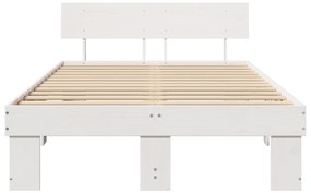vidaXL Σκελετός Κρεβατιού Λευκό 120 x 200 cm Συμπαγές ξύλο πεύκου