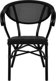 ΠΟΛΥΘΡΟΝΑ ΑΛΟΥΜΙΝΙΟΥ CLAY BAMBOO LOOK ΜΑΥΡΗ ΜΕ TEXTLINE HM5025.02 59x60x82 cm