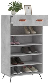 vidaXL Παπουτσοθήκη Γκρι Σκυροδέματος 60x35x105 εκ. από Επεξεργ. Ξύλο