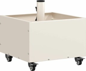 vidaXL Βάση ομπρέλας Λευκό 45 x 45 x 45 cm Ατσάλι