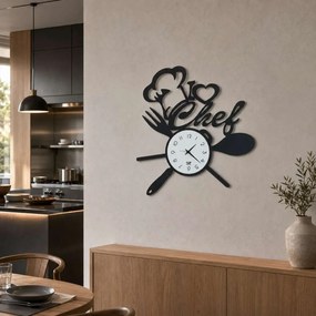 Ρολόι τοίχου I love chef, χάλυβας &amp; γυαλί, Arti e Mestieri