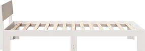 vidaXL Σκελετός Κρεβατιού Λευκό 90 x 190 cm Στερεά ξυλεία πεύκου