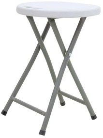 Folding stool Izara white 32x30x47 εκ.