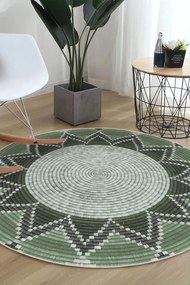 Χαλί Woopamuk506 599HFT5248 Green-Grey Conceptum Hypnose 90X90cm Round