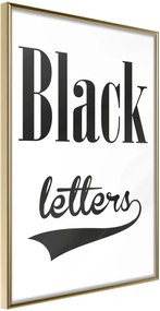 Αφίσα - Black Lettering - 20x30 - Χρυσό - Χωρίς πασπαρτού