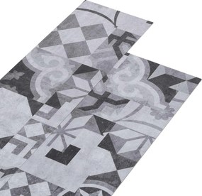 vidaXL Πλάκες Δαπέδου 18 pcs Γκρι 5,26 τ.μ. PVC