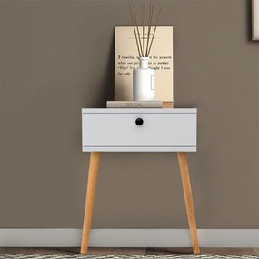 Κομοδίνο Pauline Megapap χρώμα λευκό 45x35x61εκ.