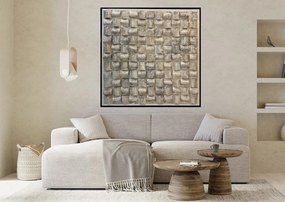 Painting S Line 120 x120 Πίνακας3D τεχνοτροπία με ύφασμα S4107-0M