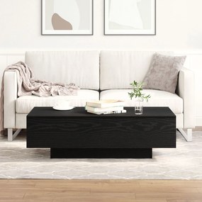 Τραπέζι καφέ Μαύρη Δρυς 100x30x36,5 εκ Επεξεργασμένο ξύλο