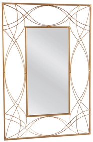 Καθρέπτης Τοίχου ASGON Χρυσό Μέταλλο/Γυαλί 90x1.5x60cm