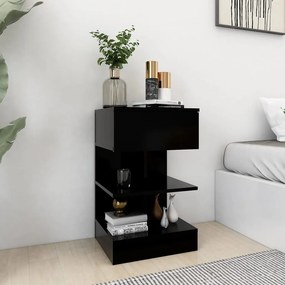 vidaXL Κομοδίνα 2 τεμ. Μαύρα 40 x 35 x 65 εκ.