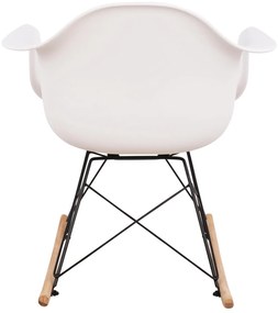 Πολυθρόνα Κουνιστή MIRTO C0035.11 με Μεταλλικό Μαύρο Σκελετό &amp; Κάθισμα PP Λευκό 61x71x64 εκ. 61x71x64 εκ.