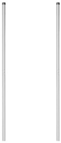 vidaXL Πό posts φράχτη 2 pcs Ασημί 160 cm Ατσάλι με Επικάλυψη Πούδρας