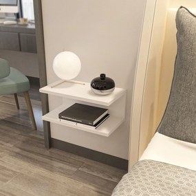 Κομοδίνο Λευκό NOTRU 45x23.8x19.6