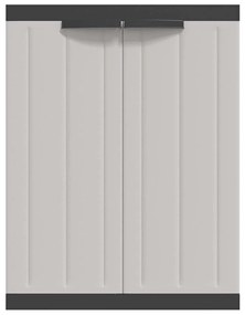 vidaXL Ντουλάπι Αποθ. Εξ. Χώρου Γκρι/Μαύρο 65x37x85 εκ. Πολυπροπυλένιο
