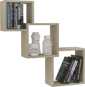 vidaXL Ράφια Κύβοι Τοίχου Χρώμα Sonoma Δρυς 68x15x68 εκ. Επεξ. Ξύλο