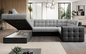 Γωνιακός καναπές Bale U-Gkri anoixto - mauro-Αριστερή