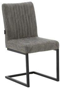 Chair Maclean fabric grey-black base 45x61x89 εκ.