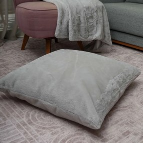 Διακοσμητικό Μαξιλάρι Γούνινο (70x70) Pol Rugs & Mats Rabbit Silver