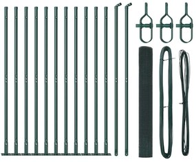 vidaXL Στύλος Περιφράξεων Πράσινο 25 x 1,2 m (16 x 16 mm πλέγμα)