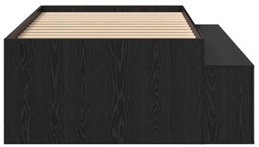 vidaXL Σκελετός Κρεβατιού Μαύρη Οξυά 90 x 200 cm Επεξεργασμένο ξύλο