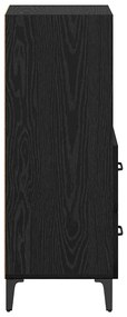 vidaXL Πλαϊνό γραφείο Μαύρη δρυς 34 x 34.5 x 90 εκ Επεξεργασμένο ξύλο