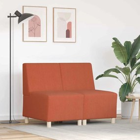 vidaXL Μοναδικός Καναπές χωρίς Χερούλια 2 pcs Πορτοκαλί