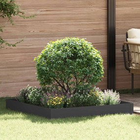 vidaXL Περίγραμμα γκαζόν 100 x 100 x 20 cm Ατσάλι Μαύρο