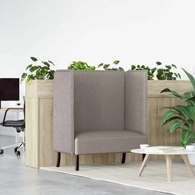 vidaXL Καναπές Υψηλής Πλάτης 101cm Taupe ύφασμα