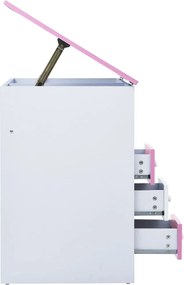 vidaXL Γραφείο Παιδικό με Ανακλινόμενη Επιφάνεια Ροζ και Λευκό