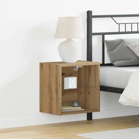 vidaXL Κρεμαστό Ράφι 2 τμχ Δρυός Artisan 40x28,5x40 εκ. Επεξεργασμένο Ξύλο