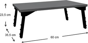 Τραπεζάκι laptop Sidon Megapap χρώμα ανθρακί 60x35,5x23,5εκ.