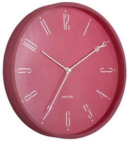 Ρολόι Τοίχου Regal Numbers KA5988RD 30x4cm Blush Red Karlsson Metal