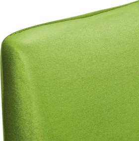 vidaXL Κάλυμμα Καρέκλας Ελαστικό Ίσιο 6 τεμ. Πράσινο