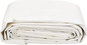 vidaXL Μουσαμάς Λευκός 1,5 x 2,5 μ. 650 γρ./μ²