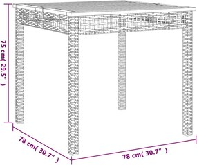 vidaXL Σετ Τραπεζαρίας Κήπου 5 τεμ. Γκρι Συνθ. Ρατάν με Μαξιλάρια