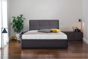Επενδυμένο Κρεβάτι Manhattan-Mocca-150 x 200-Με μηχανισμό ανύψωσης