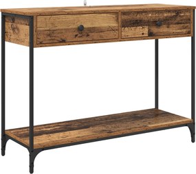 vidaXL Τραπέζι κονσόλας Παλιό Ξύλο 100 x 34,5 x 75 εκ.