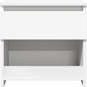 vidaXL Κομοδίνο Λευκό 40 x 30 x 39 εκ. από Επεξ. Ξύλο
