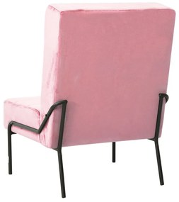 vidaXL Καρέκλα Χαλάρωσης 65 x 79 x 87 Ροζ Βελούδινη