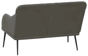 vidaXL Πάγκος Σκούρο Γκρι 110x76x80 εκ. Βελούδινος