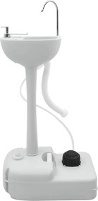 vidaXL Βάση νιπτήρα κάμπινγκ Γκρι 50,5 x 33 x 103 εκ